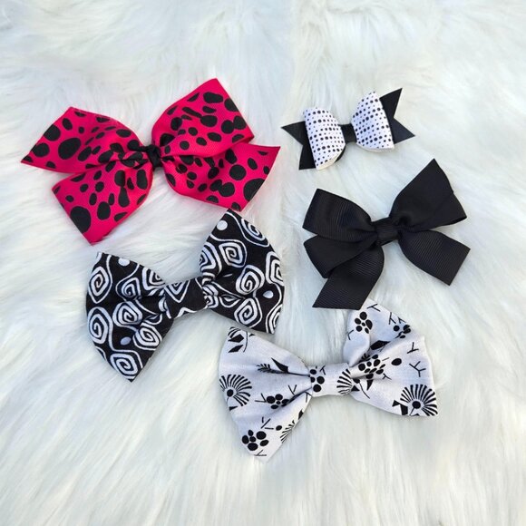 New Baby Girl Hair Bows – Set of 5 Clips, Soft & Stylish for Toddlers & Kids - Picture 1 of 2